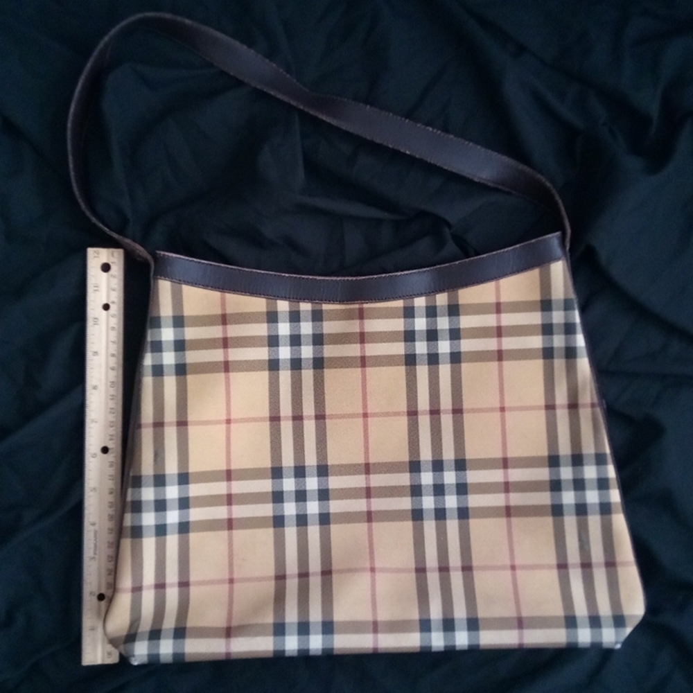 Large Burberry bag purse brown nova check leather - Picture 4 of 16
